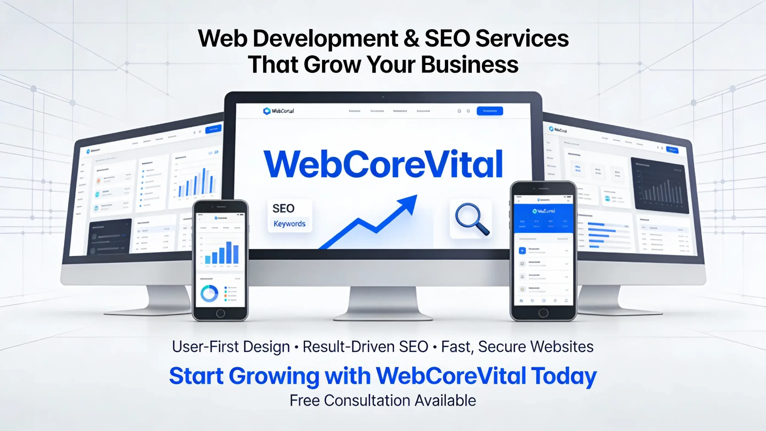 WebCoreVital web development and SEO services optimized for speed and growth