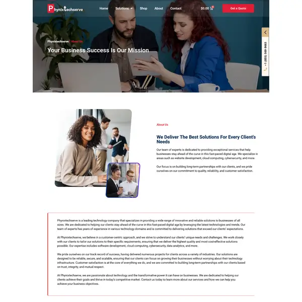 Website Re-design Case Study | Phynixtechserve