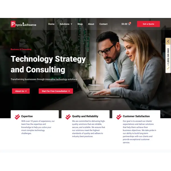 Website Re-design Case Study | Phynixtechserve